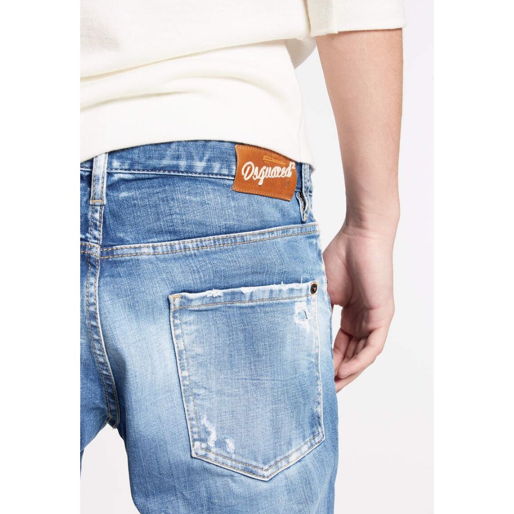 Dsquared² Blue Cotton Men's Slim Fit Jean